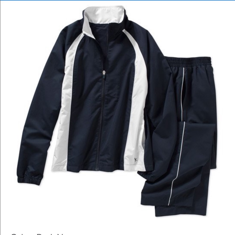 🏃‍♀️Danskin Now Navy/White Track Suit (L)🏃‍♀️